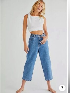 Free people Edwin Maiia Wide Leg Trouser Adjustable Waist Jeans XS